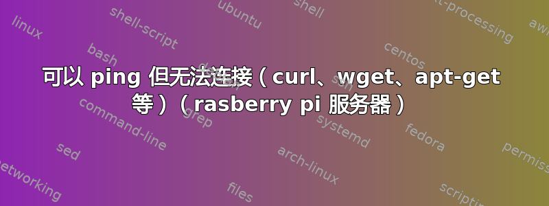 可以 ping 但无法连接（curl、wget、apt-get 等）（rasberry pi 服务器）