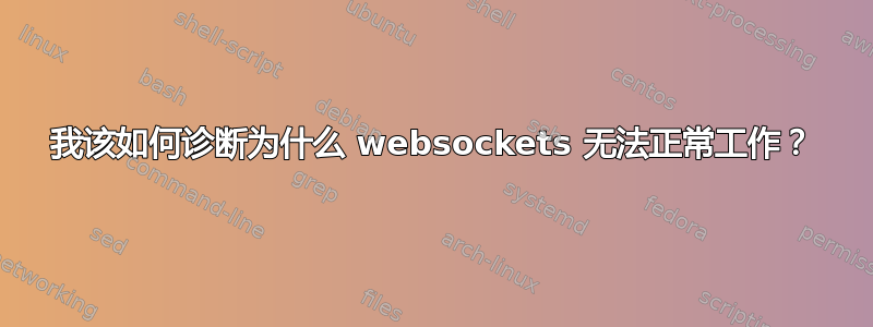 我该如何诊断为什么 websockets 无法正常工作？