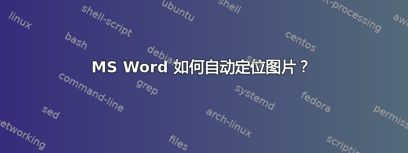 MS Word 如何自动定位图片？