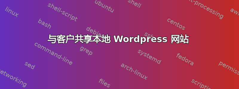 与客户共享本地 Wordpress 网站