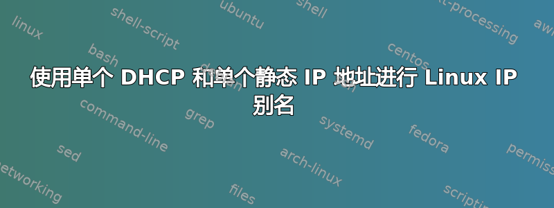 使用单个 DHCP 和单个静态 IP 地址进行 Linux IP 别名