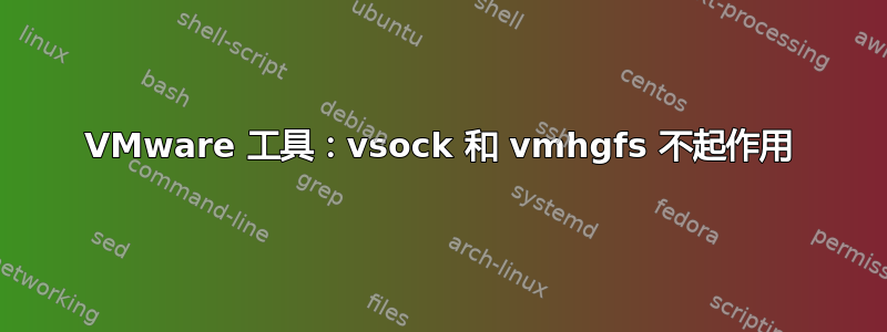 VMware 工具：vsock 和 vmhgfs 不起作用