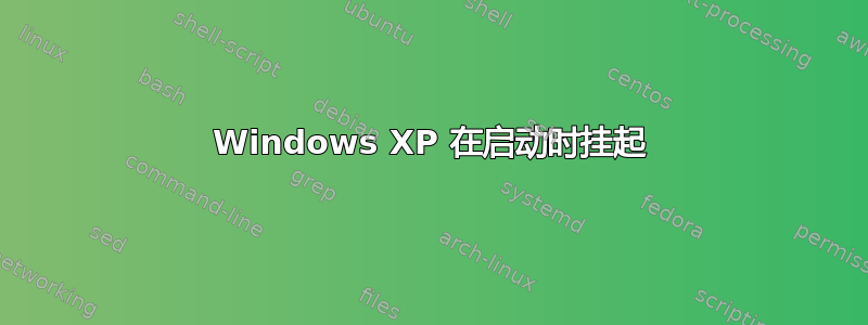 Windows XP 在启动时挂起