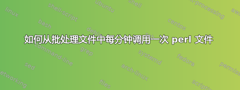 如何从批处理文件中每分钟调用一次 perl 文件