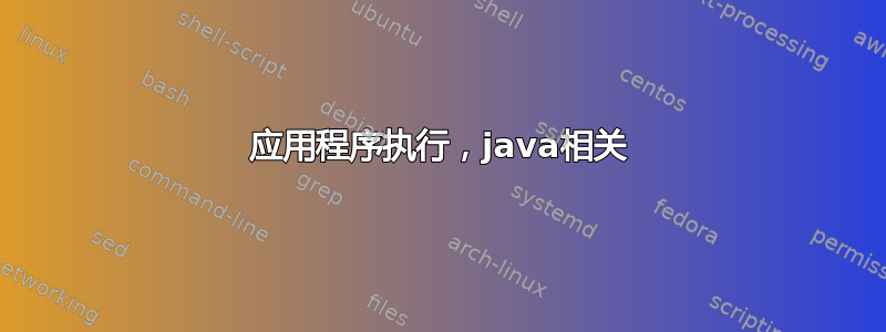 应用程序执行，java相关