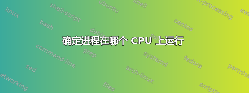 确定进程在哪个 CPU 上运行