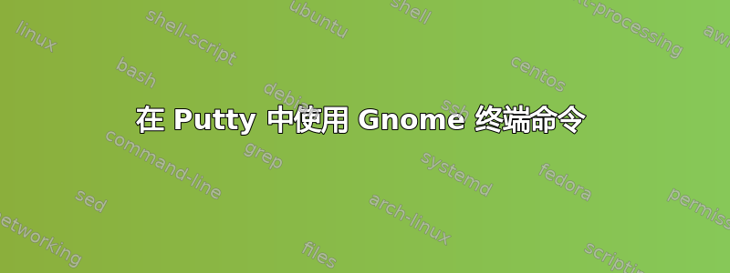 在 Putty 中使用 Gnome 终端命令