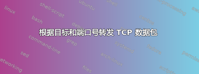 根据目标和端口号转发 TCP 数据包