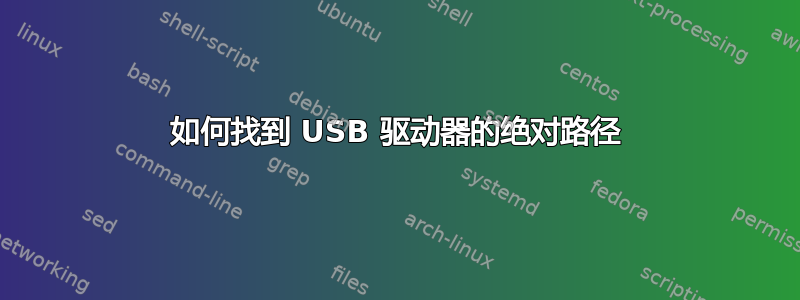 如何找到 USB 驱动器的绝对路径