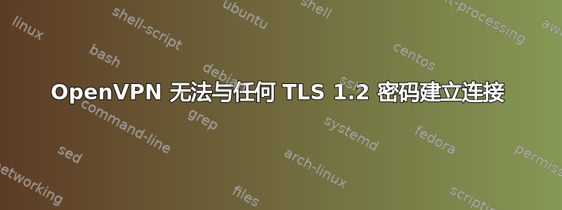 OpenVPN 无法与任何 TLS 1.2 密码建立连接