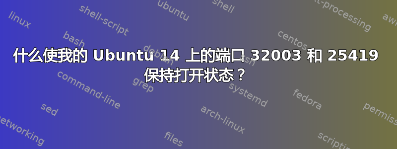 什么使我的 Ubuntu 14 上的端口 32003 和 25419 保持打开状态？