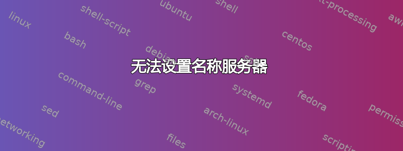 无法设置名称服务器