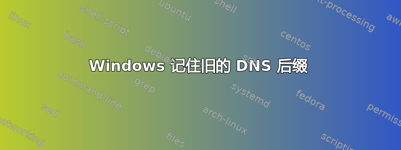 Windows 记住旧的 DNS 后缀