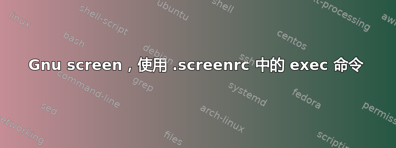 Gnu screen，使用 .screenrc 中的 exec 命令