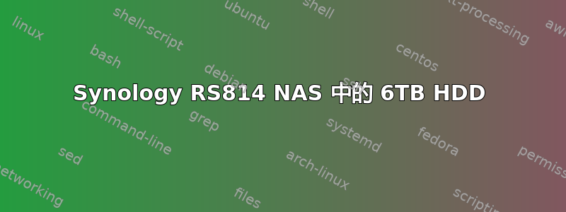 Synology RS814 NAS 中的 6TB HDD