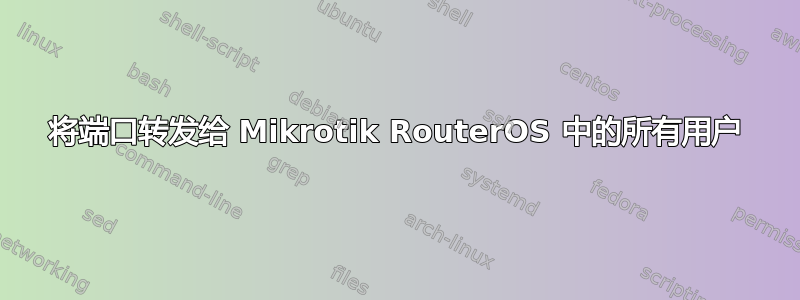 将端口转发给 Mikrotik RouterOS 中的所有用户