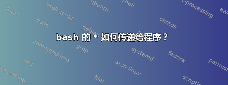 bash 的 * 如何传递给程序？