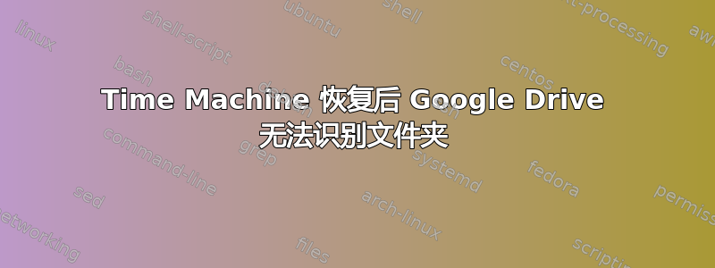 Time Machine 恢复后 Google Drive 无法识别文件夹