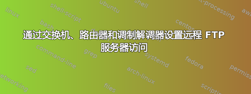 通过交换机、路由器和调制解调器设置远程 FTP 服务器访问