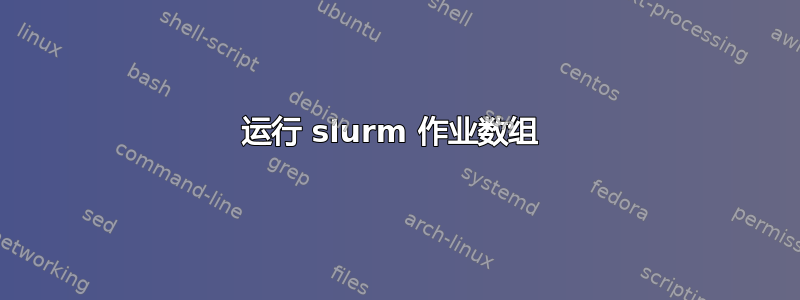 运行 slurm 作业数组 