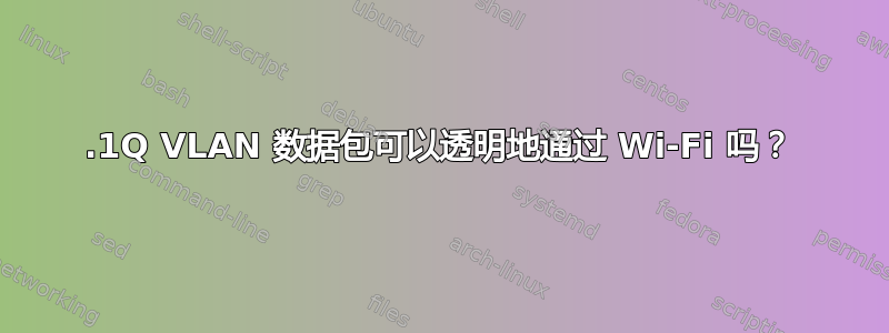 802.1Q VLAN 数据包可以透明地通过 Wi-Fi 吗？