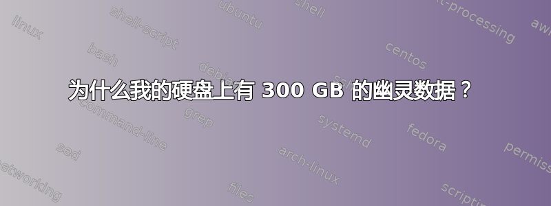 为什么我的硬盘上有 300 GB 的幽灵数据？