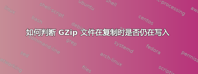 如何判断 GZip 文件在复制时是否仍在写入