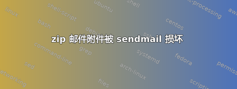 zip 邮件附件被 sendmail 损坏