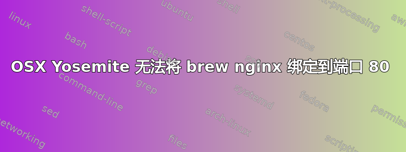 OSX Yosemite 无法将 brew nginx 绑定到端口 80