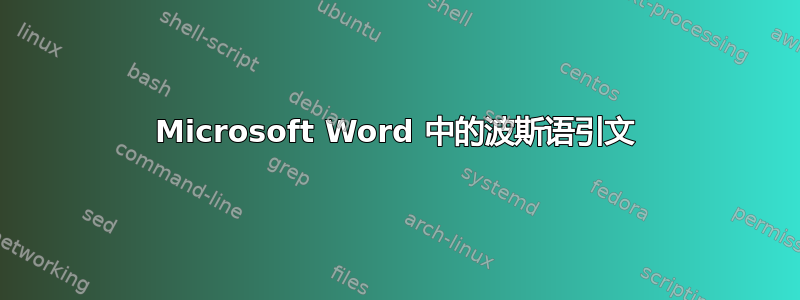 Microsoft Word 中的波斯语引文