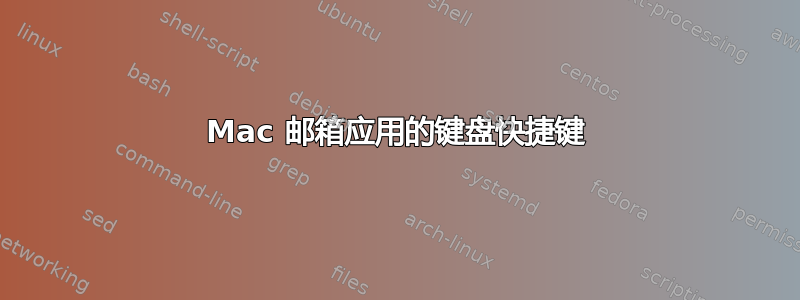 Mac 邮箱应用的键盘快捷键