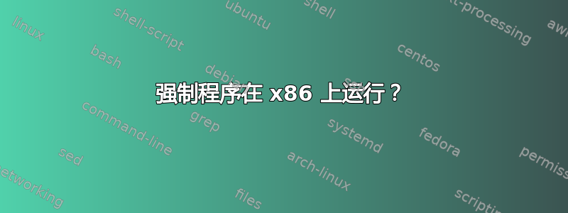 强制程序在 x86 上运行？