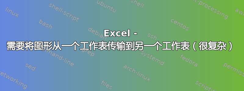 Excel - 需要将图形从一个工作表传输到另一个工作表（很复杂）