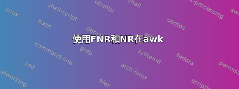 使用FNR和NR在awk