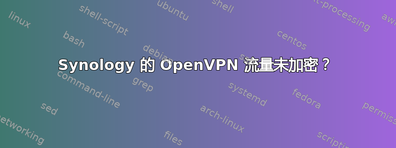 Synology 的 OpenVPN 流量未加密？