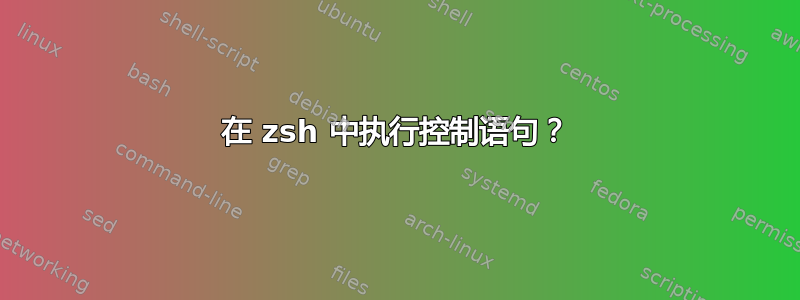 在 zsh 中执行控制语句？