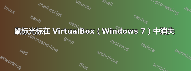 鼠标光标在 VirtualBox（Windows 7）中消失