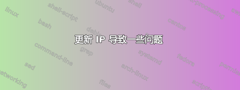 更新 IP 导致一些问题