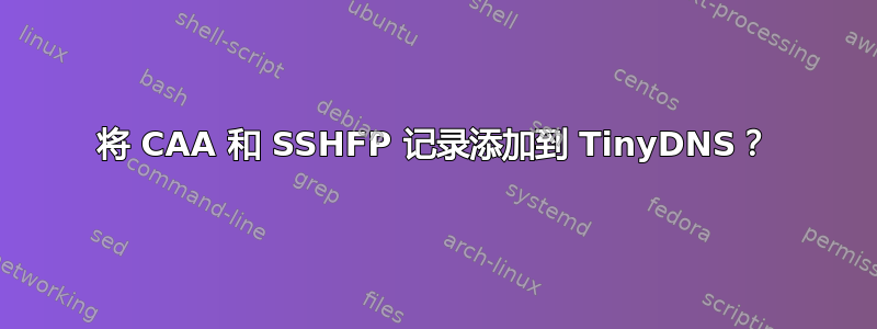 将 CAA 和 SSHFP 记录添加到 TinyDNS？