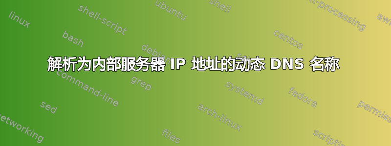 解析为内部服务器 IP 地址的动态 DNS 名称