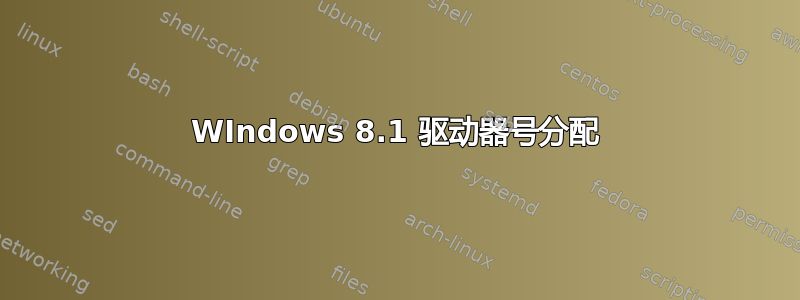 WIndows 8.1 驱动器号分配