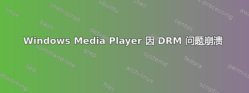 Windows Media Player 因 DRM 问题崩溃