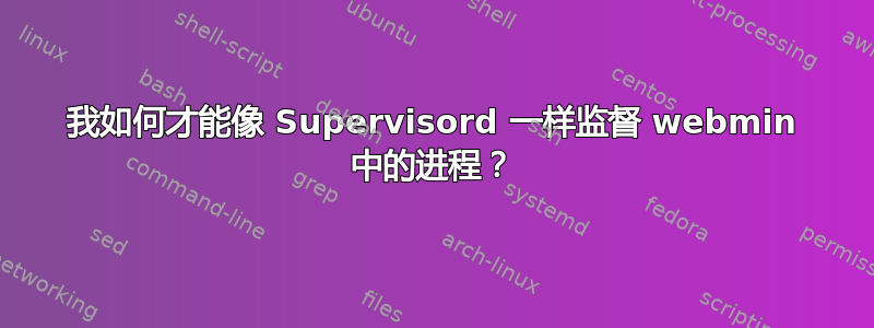 我如何才能像 Supervisord 一样监督 webmin 中的进程？