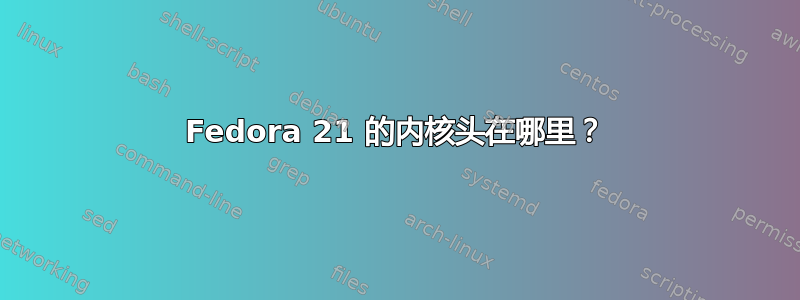 Fedora 21 的内核头在哪里？