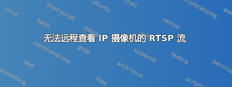 无法远程查看 IP 摄像机的 RTSP 流