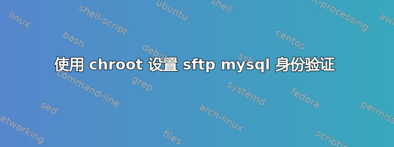 使用 chroot 设置 sftp mysql 身份验证