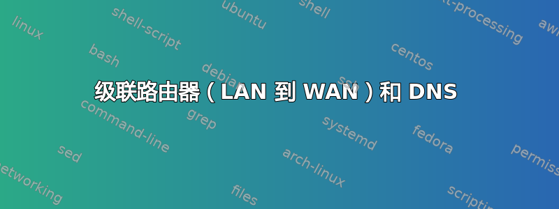 级联路由器（LAN 到 WAN）和 DNS