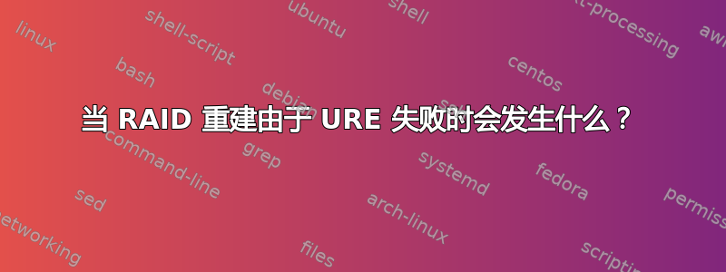 当 RAID 重建由于 URE 失败时会发生什么？