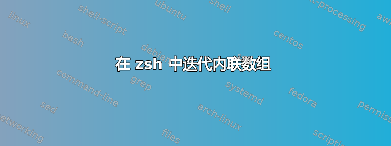 在 zsh 中迭代内联数组