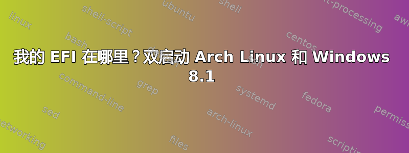 我的 EFI 在哪里？双启动 Arch Linux 和 Windows 8.1